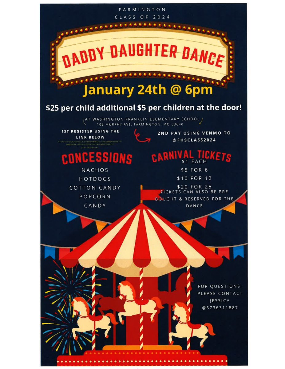 Don't miss out on the fun of the Daddy/Daughter dance hosted by the Class of 2024! Sign up using this form: t2m.io/DDDance
