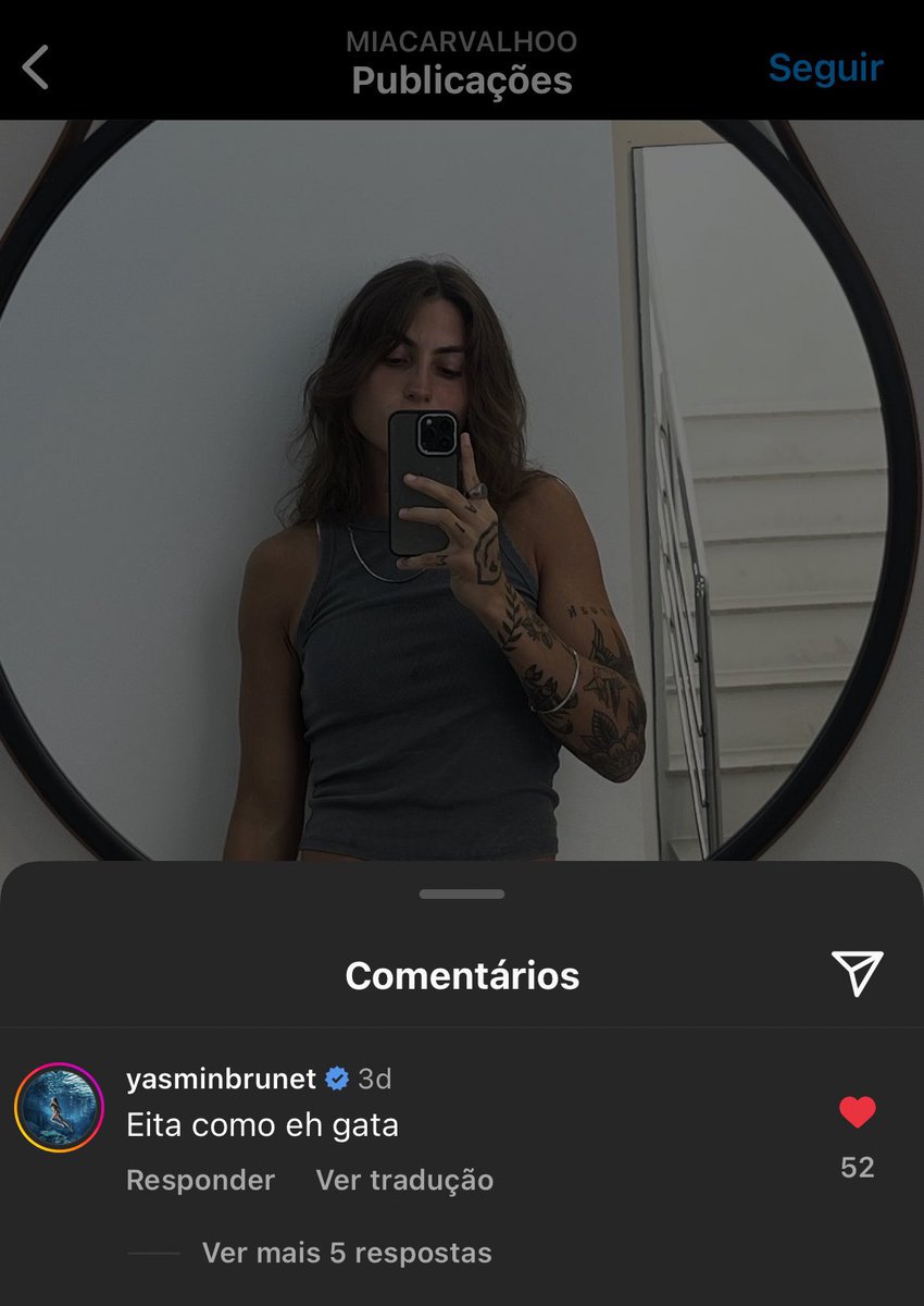 onlyingrid_'s tweet photo. não querendo iludir vocês, mas a uma semana atrás a yasmin brunet tava comentando assim nas fotos de uma mulher 👀😮‍💨 #BBB24 https://t.co/YImBbFVS4E