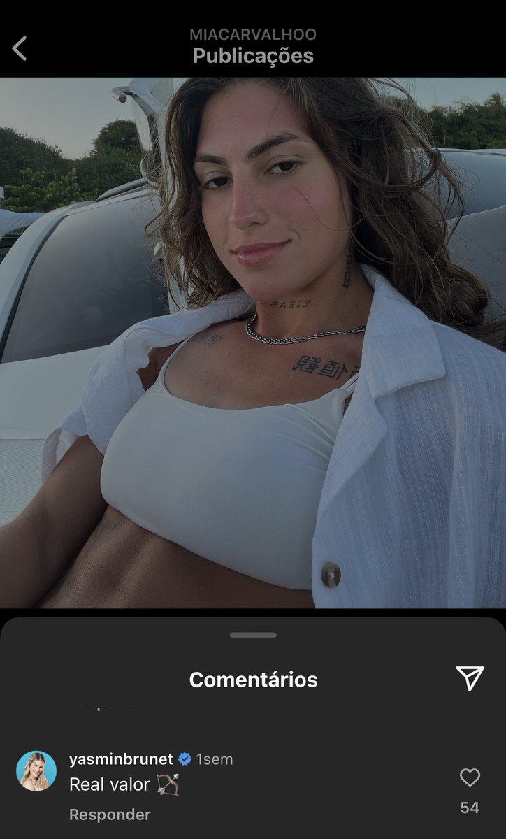 onlyingrid_'s tweet photo. não querendo iludir vocês, mas a uma semana atrás a yasmin brunet tava comentando assim nas fotos de uma mulher 👀😮‍💨 #BBB24 https://t.co/YImBbFVS4E