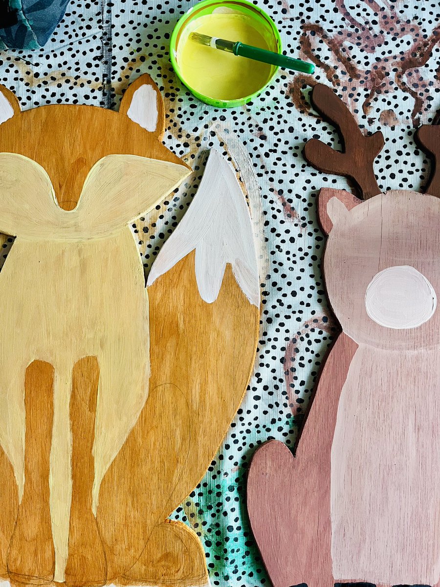 Tell me you work in early years, without telling me you work in early years… 

Spending your Saturday painting big wooden woodland animals 🦊🦌🌲🖌️🎨👧🏼
#eyfs #earlyyears #outdoored #Saturday