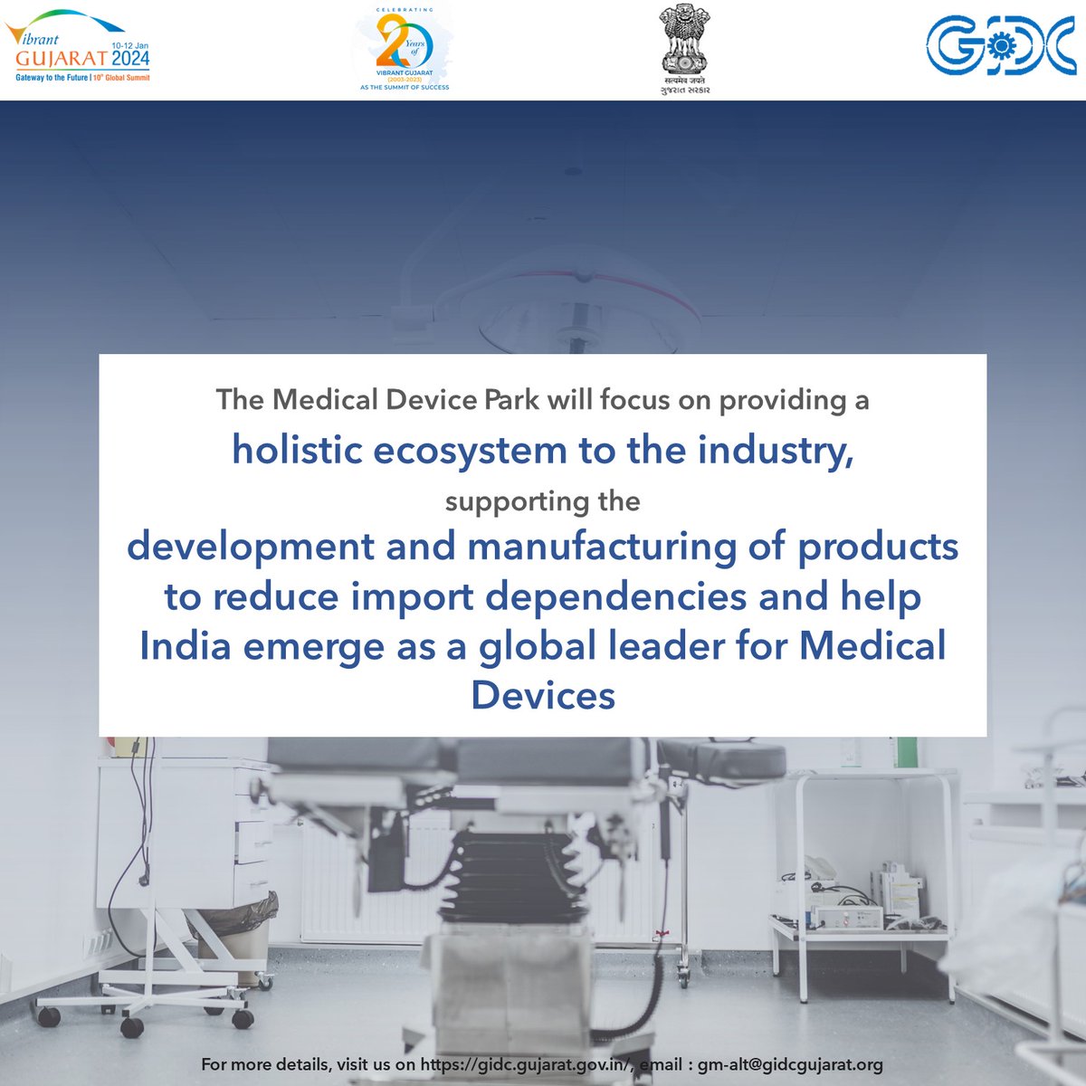 GIDC is at the forefront of fostering innovation with the development of a state-of-the-art Medical Devices Park in Rajkot!
This initiative signifies a commitment to advancing healthcare technology and positioning Gujarat as a hub for medical innovation. Stay tuned for more! 🏥🔬