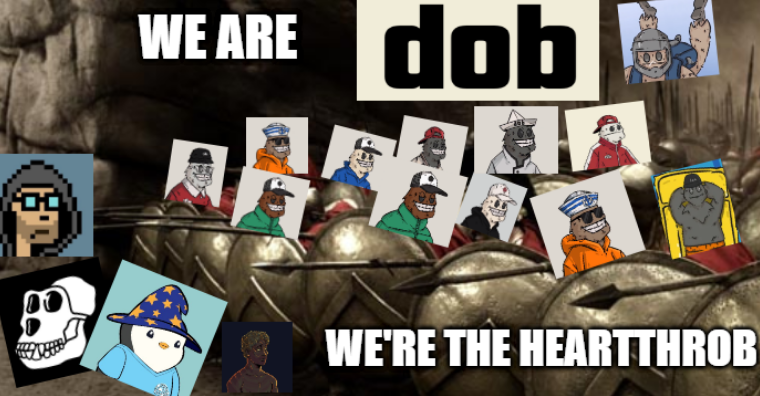 immarty96's tweet photo. @dobnfts 

Dob's here with a call, stand tall, With strength and cheer, he'll break the wall.

#SeiNFT 
#dob https://t.co/SSxFzCi0gP