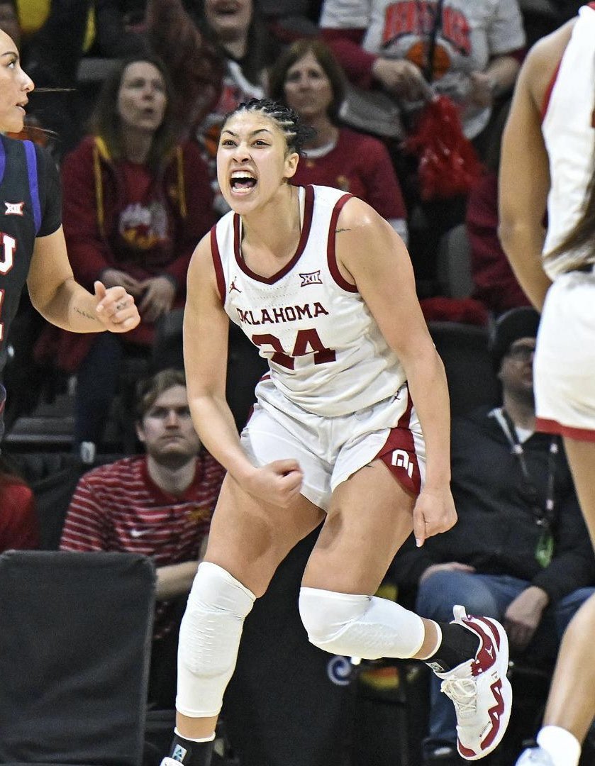 TRowOU's tweet photo. HUGE DAY IN THE LNC‼️

Let’s pack the place Sooner Nation! The B12 race is on!

Noon: @OU_WBBall vs Cincy
5p: @OU_MBBall vs ISU https://t.co/0YEqEJ90w7