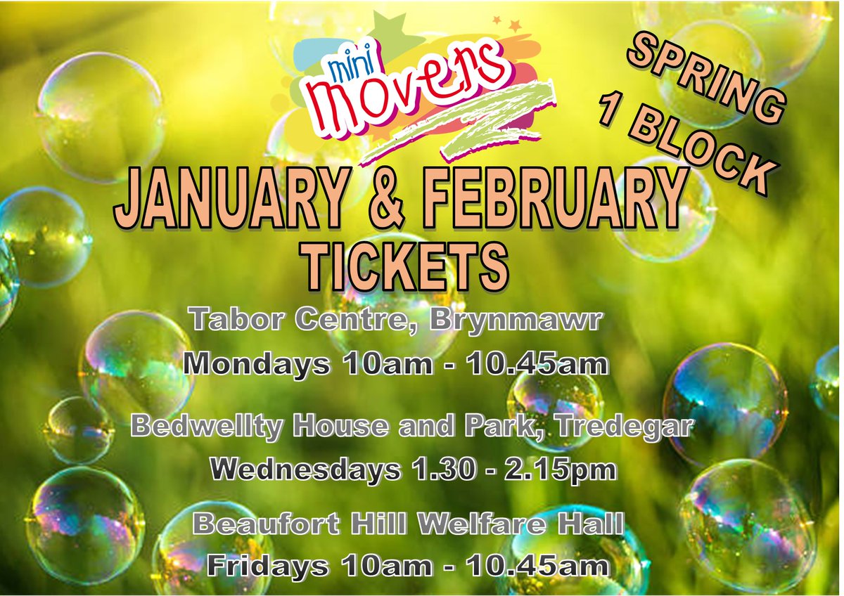 Spring sessions are starting back on Monday 8th January, don't forget to book your block tickets or PAYG tickets via our booking link. trybooking.com/uk/eventlist/m…