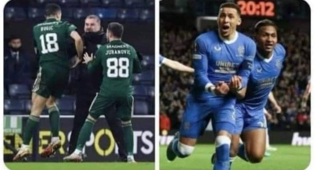 MichaelCeltic18's tweet photo. Two pictures taken at the perfect time to show the year both Celtic and Sevco were formed. https://t.co/IY5bTikqM3