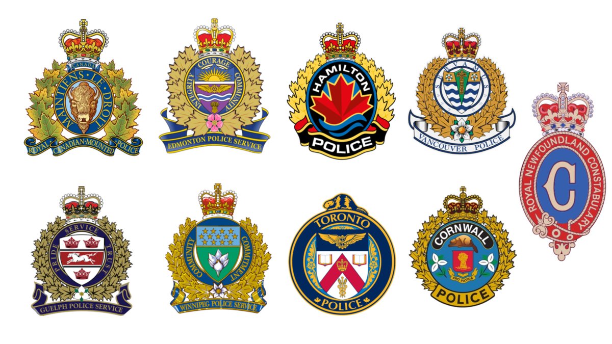 In Canada, the Sovereign is the embodiment of the Canadian state & all authority flows from the Crown. Canadian government agencies, military & police emblems often include the Canadian Crown, symbolizing the authority that they have been granted. 🇨🇦 #cdnpoli #cdncrown #police