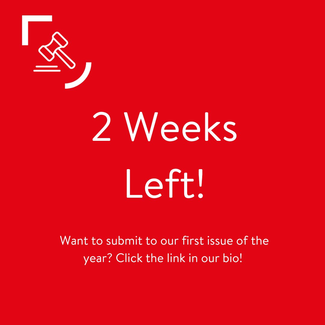 QUBSLJ's tweet photo. There are just under two weeks left to submit your article for our first issue of the year!

Do you have a dissertation or essay that has achieved 70% or over? We would love to hear from you. Head over to the link in our bio to find out how to submit!

https://t.co/PQiuuADQDZ https://t.co/Zbpqn62wi8