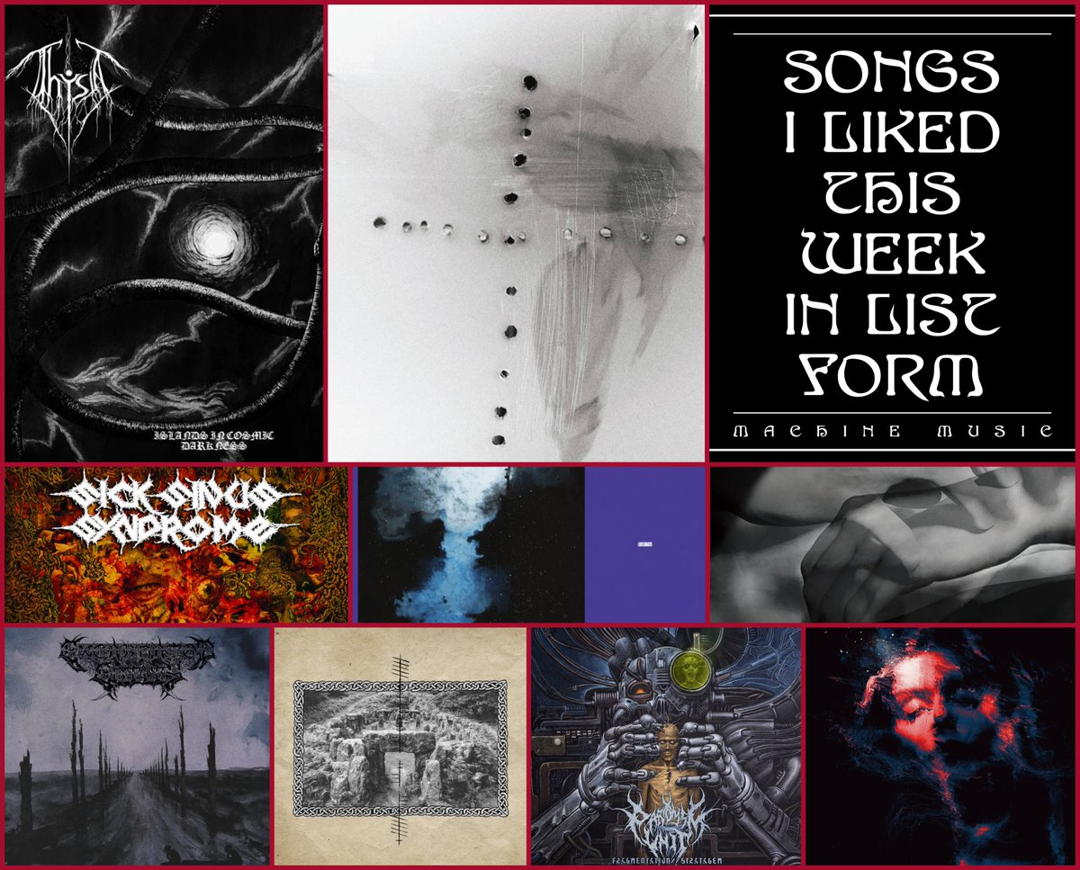 A list composed of stuff from other people's year-end lists
Thysia, Paroxysm Unit, Rites of Tara, Summer Haze '99 (<a href="/thefiadh/">⚔️🎀 𝔉𝔦𝔞𝔡𝔥 🎀⚔️</a> ), Sick Sinus Syndrome (<a href="/OBSCENEprod/">OBSCENE Productions</a>)+ Excarnated Entity (Mendicant Media)
Corrupted, Diego Caicedo, Anti-God Hand 
machinemusic.net/2024/01/06/nin…