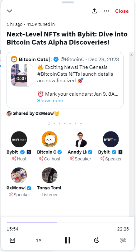 TonyaTomlin12's tweet photo. @Bybit_Web3 Thanks for space🥰 https://t.co/V7XQcGYmlA