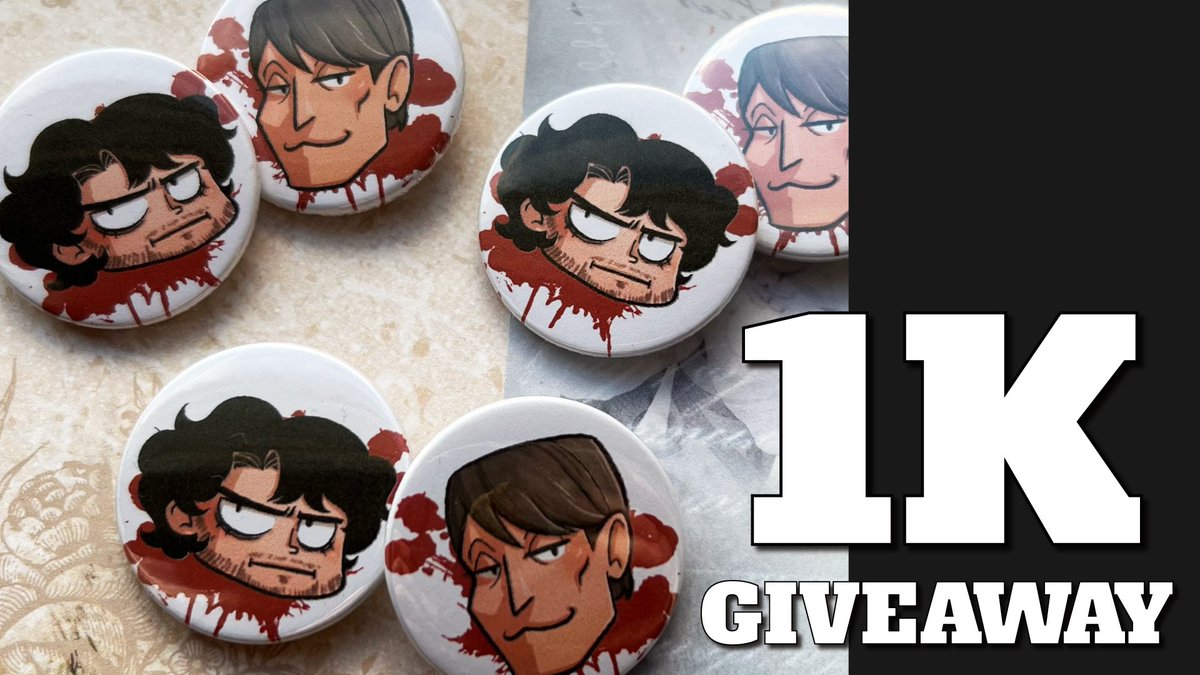 OnDust22339's tweet photo. Here’s the 1k follower giveaway I promised! I have three sets of Will &amp; Hannibal badges to give out. Just be following me then like and retweet this post to enter 😊 I will select 3 winners at random at 2pm GMT next Saturday. https://t.co/xkRwzQhnZm