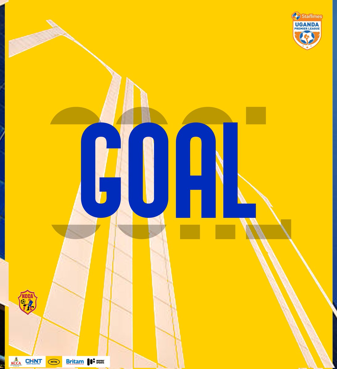 90'+6 (2-1) Goal. @MugumeAshraf pulls one back from a free kick. #KCCAFC #WAKKCCA #StarTimesUPL #KCCAFC60