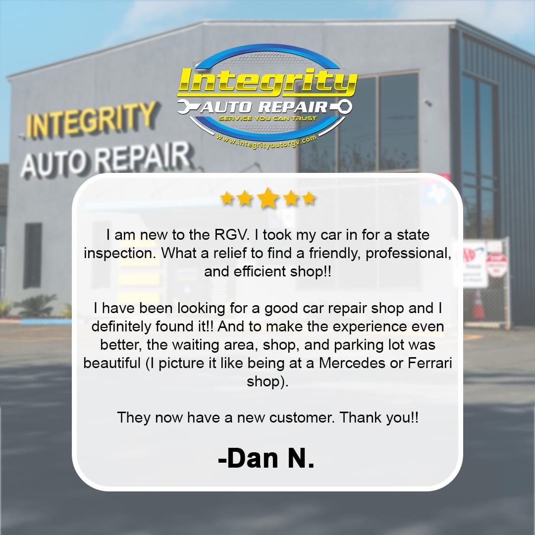 IAR_RGV's tweet photo. We β€ hearing from our customers! π
Our advisors up front provide the 5-Star customer service you deserve, while our techs make sure your vehicle gets the quality care it deserves!
#IntegrityAutoRepair #EdinburgTX #5StarCustomerService #ServiceYouCanTrust https://t.co/Htu8f6eZUG