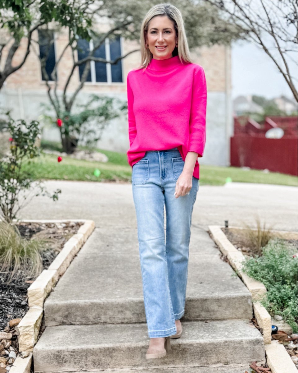 Women over 50 can (and should) wear pink! Read all about it and get the links to this outfit here: liketk.it/4s832