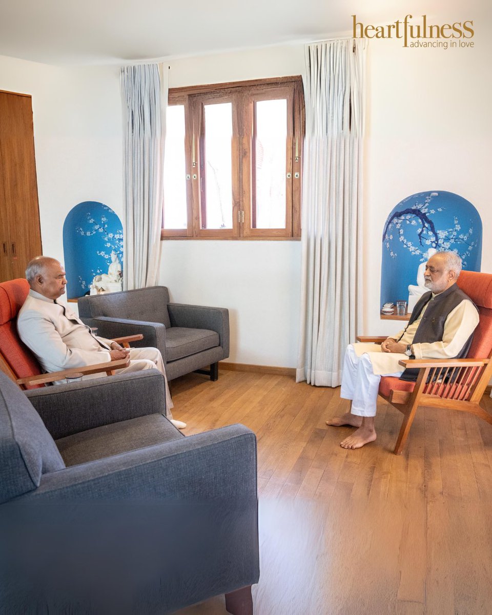 kamleshdaaji's tweet photo. I am reminded of the visit of Honorable Ram Nath Kovind ji ( @ramnathkovind ) to Kanha Shanti Vanam in 2020, when he inaugurated it. It was a joy to host him again at @kanhashantivan 

When he arrived, we immediately meditated together. After lunch, we took a stroll and spent time in the forests in Kanha. 

Kovind Ji expressed that returning to Kanha Shanti Vanam felt like a heartfelt 'homecoming.' His joy radiated as he observed the flourishing and growing campus, expressing immense happiness at its vibrant transformation.

Happy to spend this time with him, and looking forward to his next visit. 

#heartfulness #meditation #kanhashantivanam #specialvisit #transformation #spirituality