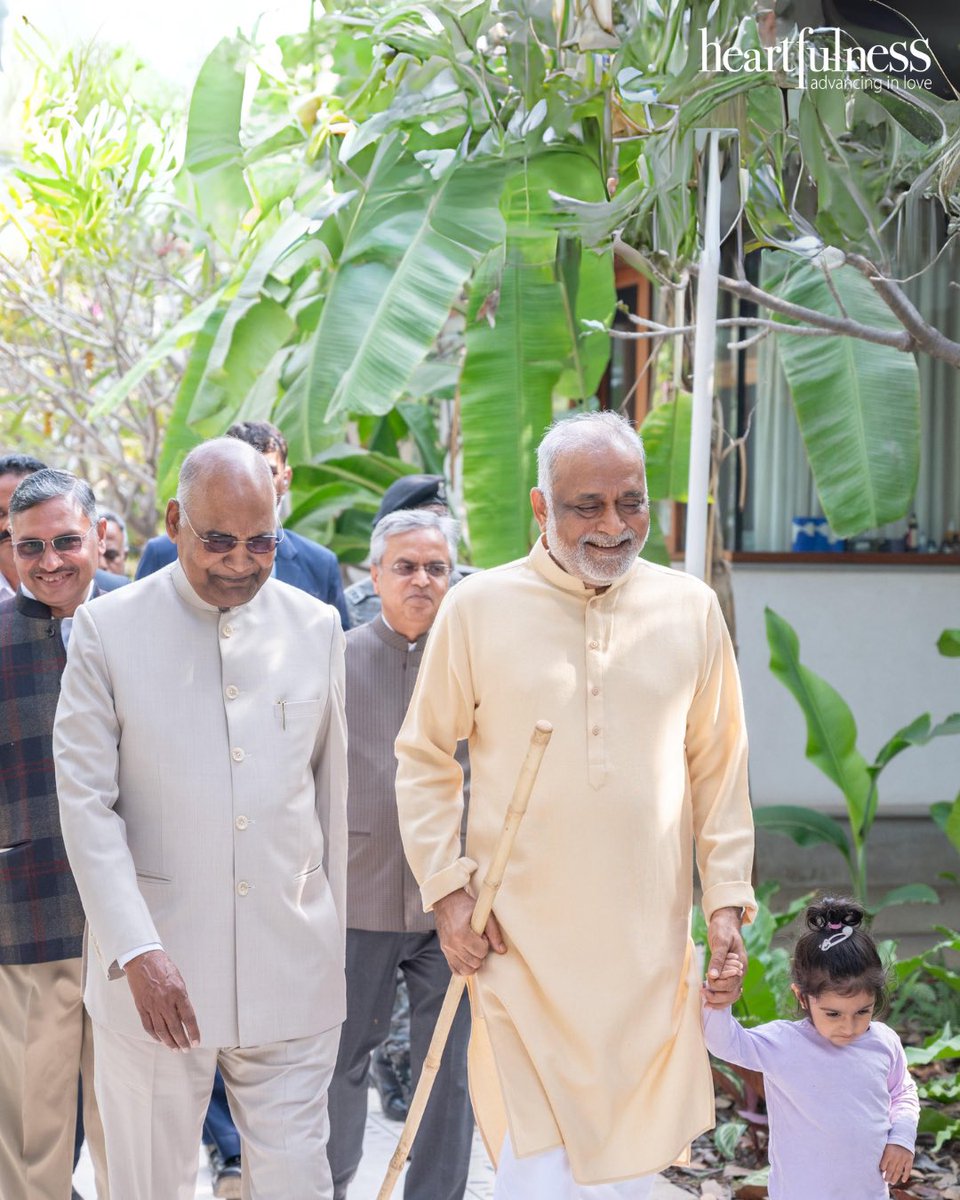 kamleshdaaji's tweet photo. I am reminded of the visit of Honorable Ram Nath Kovind ji ( @ramnathkovind ) to Kanha Shanti Vanam in 2020, when he inaugurated it. It was a joy to host him again at @kanhashantivan 

When he arrived, we immediately meditated together. After lunch, we took a stroll and spent time in the forests in Kanha. 

Kovind Ji expressed that returning to Kanha Shanti Vanam felt like a heartfelt 'homecoming.' His joy radiated as he observed the flourishing and growing campus, expressing immense happiness at its vibrant transformation.

Happy to spend this time with him, and looking forward to his next visit. 

#heartfulness #meditation #kanhashantivanam #specialvisit #transformation #spirituality