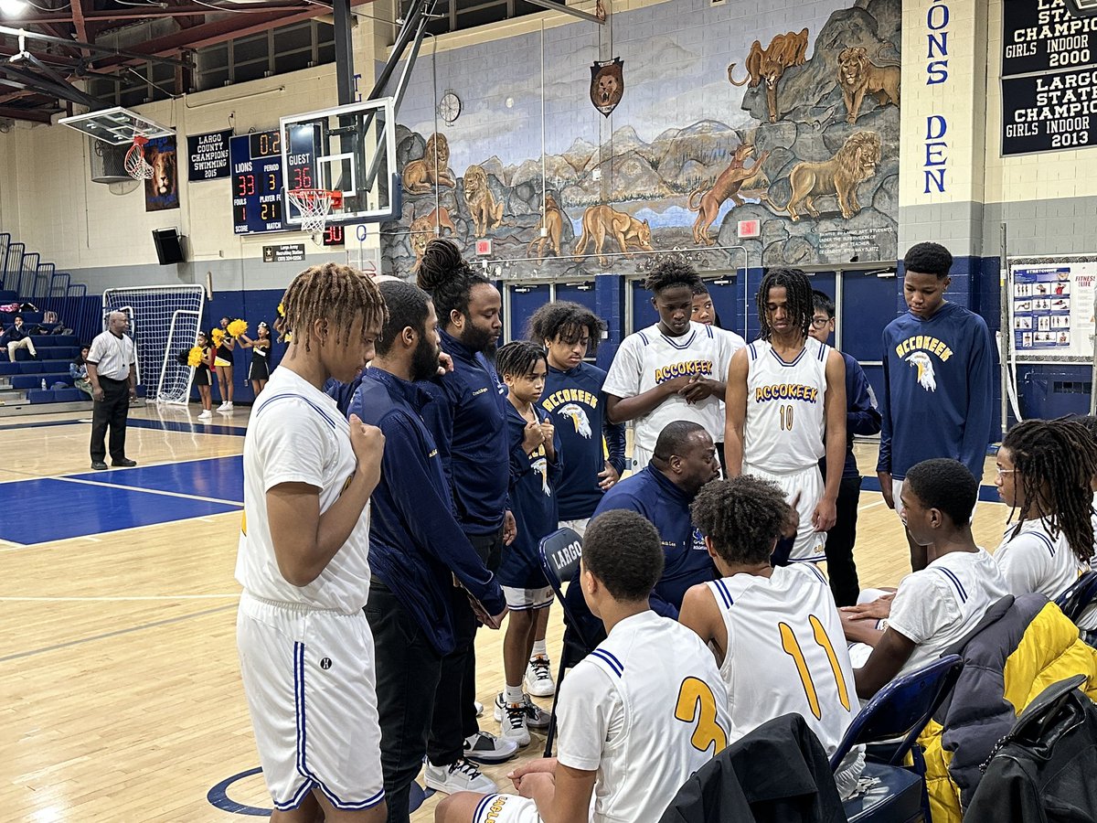 Congratulations to our boys basketball team for their win against Gwynn Park Middle School (played at Largo HS). Next stop: PGCPS Championship game. @pgcps #GoooEagles