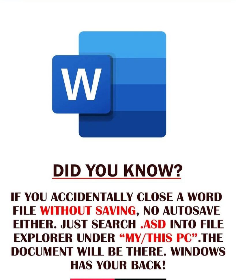 Did you know?

#MsWord 
#Microsoft
#learnquick

@HakimRahimiSaf1