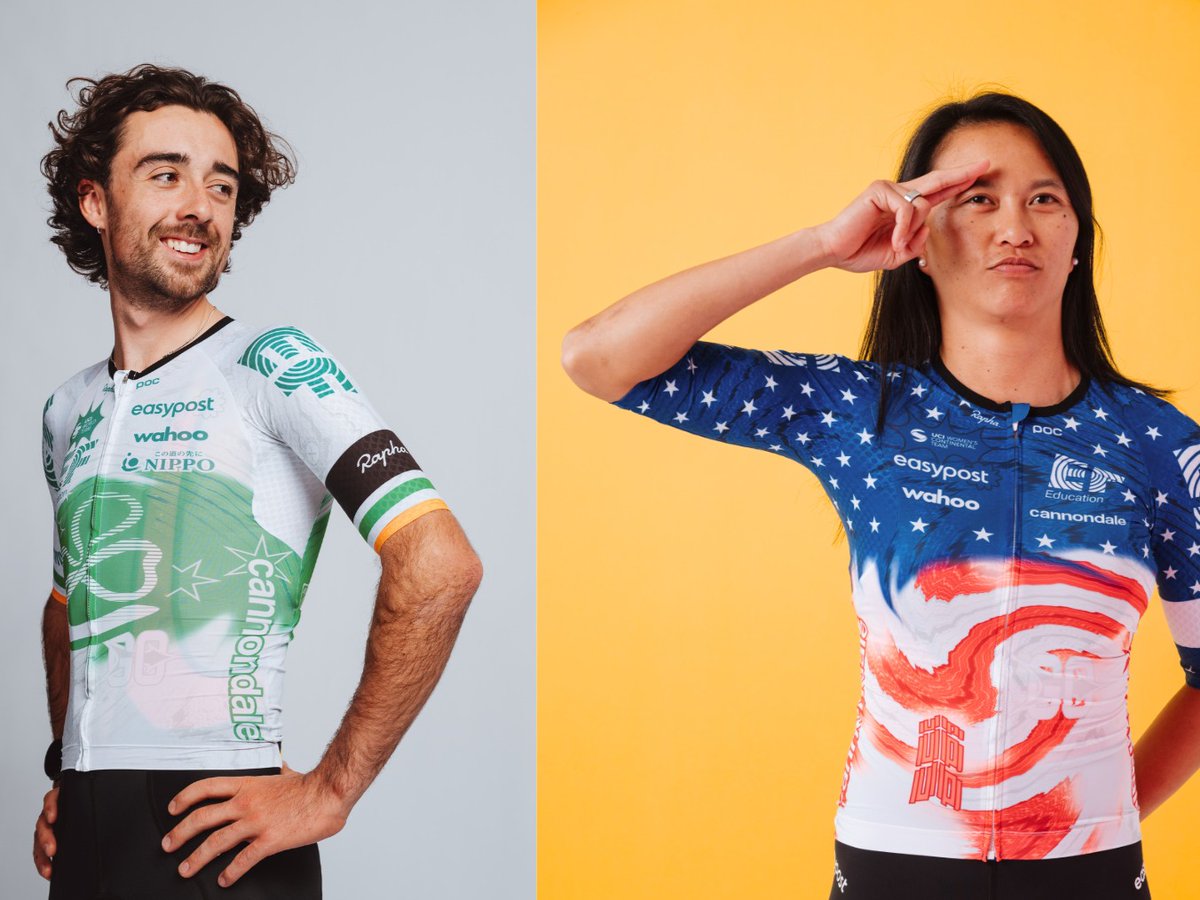 National champs in the HOUSEEE 🗣️ This season, our team has five national champions reppin' their countries from around the world:
🇮🇪 Ireland - Ben Healy 
🇪🇨 Ecuador - Richard Carapaz
🇨🇴 Colombia - Esteban Chaves
🇨🇦 Canada -  Alison Jackson
🇺🇸 USA - Coryn Labecki