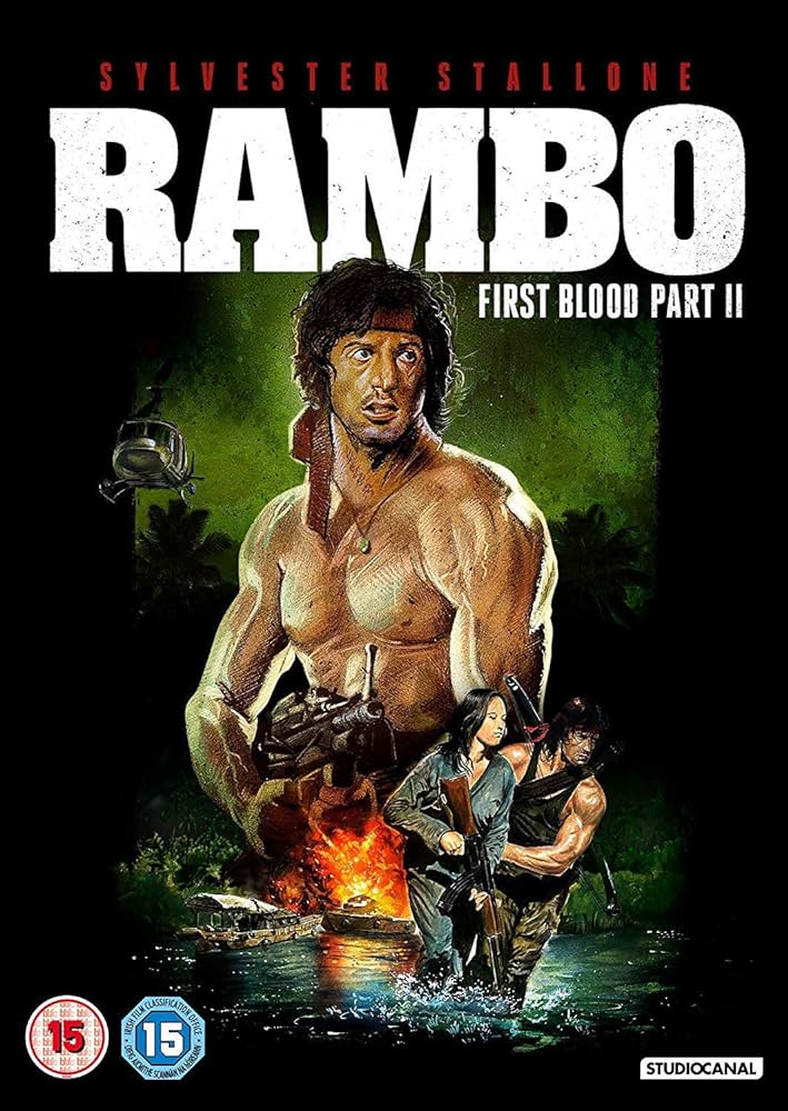 UnaRomanos's tweet photo. 3 - #RamboFirstBloodPartII 6'6/10.
1985 🇺🇸 94 min.
#acción #bélica #Vietnam
#Movistarplus
Dir: 
#GeorgePanCosmatos
Act:
#SylvesterStallone (Rambo)
#JuliaNickson (Co)
#RichardCrenna (Trautman)
#StevenBerkoff 
Trailer:https://t.co/RHWKwWN0lV

Todos los chavales queríamos ser Rambo. https://t.co/j6XReAr8fQ