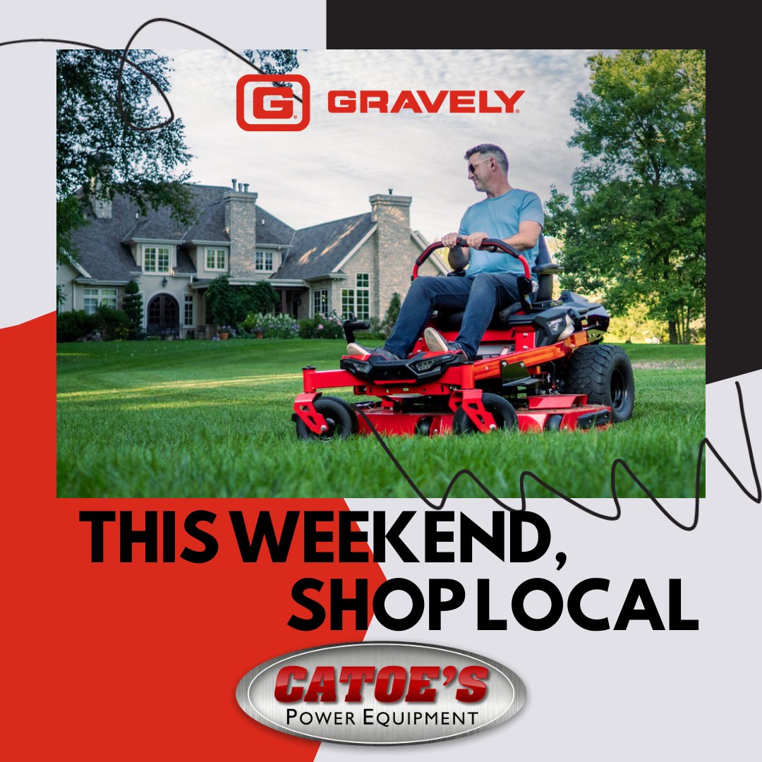 Shop Local with us this weekend at Catoe's! 🛒
📍4012 W Beltline Blvd, Columbia, SC  29204 

#CatoesPowerEquipment #ShopLocal #ColumbiaSC #GravelyDealer