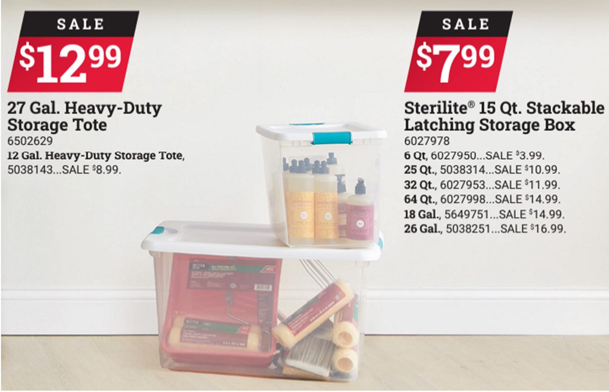 oaklandhardware's tweet image. Check out these sale items on #totes and #StorageBoxes now at Oakland Ace, the savings place!