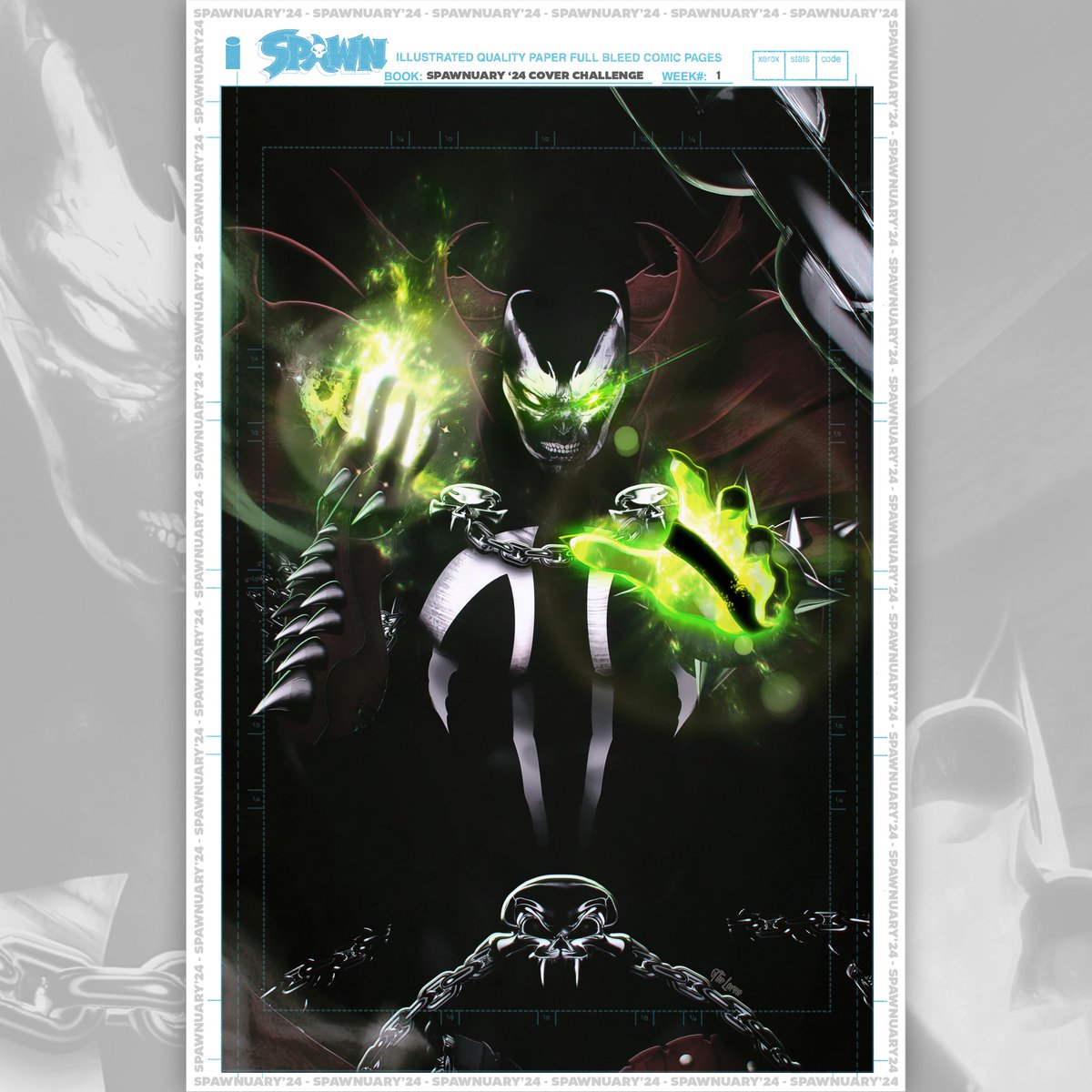 My entry for Week 1 submission of the Spawn cover contest Spawnuaey #spawnuary #spawnchallenge <a href="/toddmcfarlane/">Todd McFarlane</a> <a href="/McFarlaneComics/">McFarlane Comics Official</a>