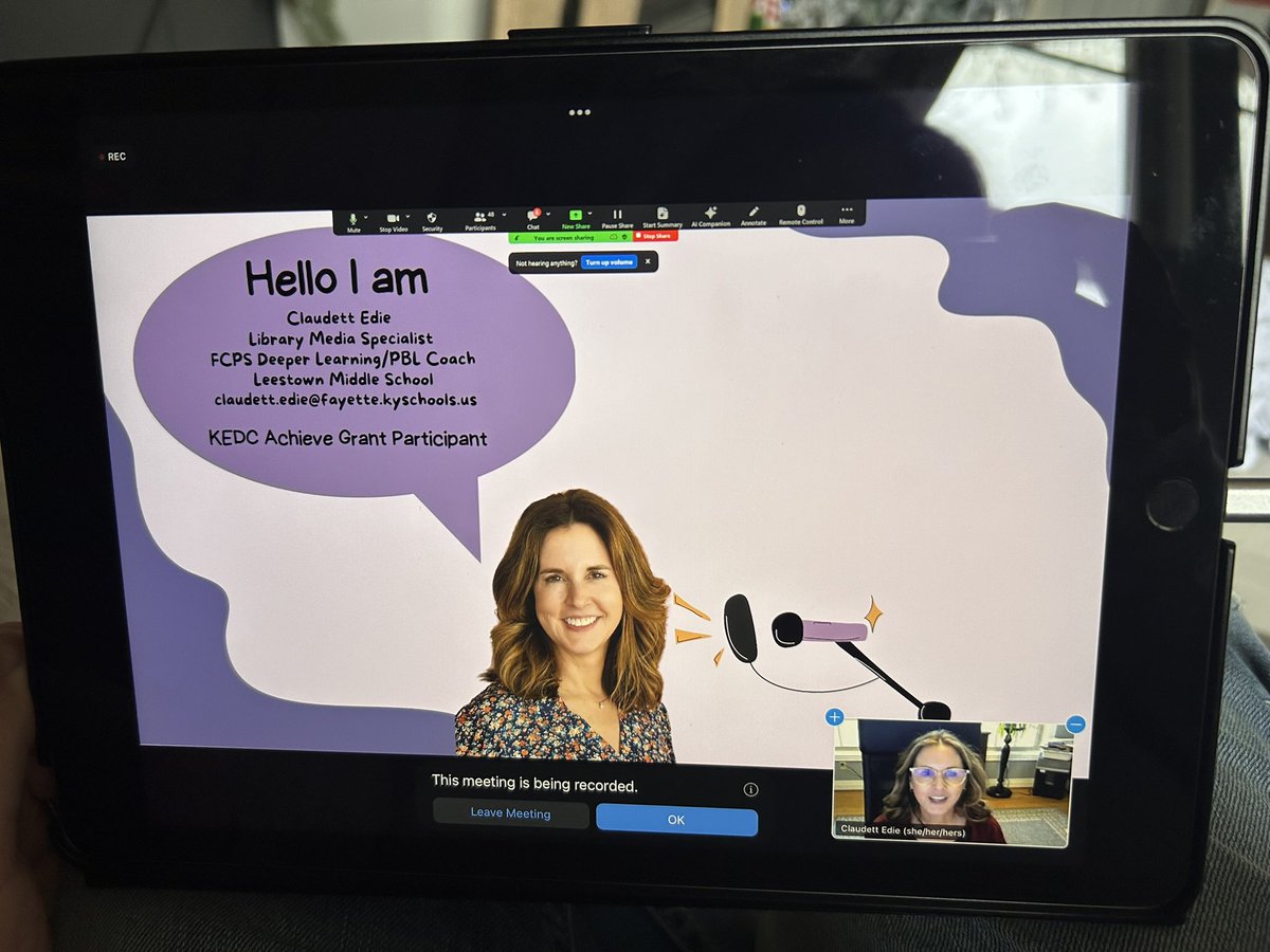 Mrs_Cleary_'s tweet photo. Second session - Student Soundwaves: Crafting Podcasts with Canva Creativity! 
I am so excited about this one! I have so many ideas running through my mind on how my ELA students can create podcasts. Thank you, Claudett! @KEDCGrants @kedc_epic @KEDC1 https://t.co/NqZfpU59o7