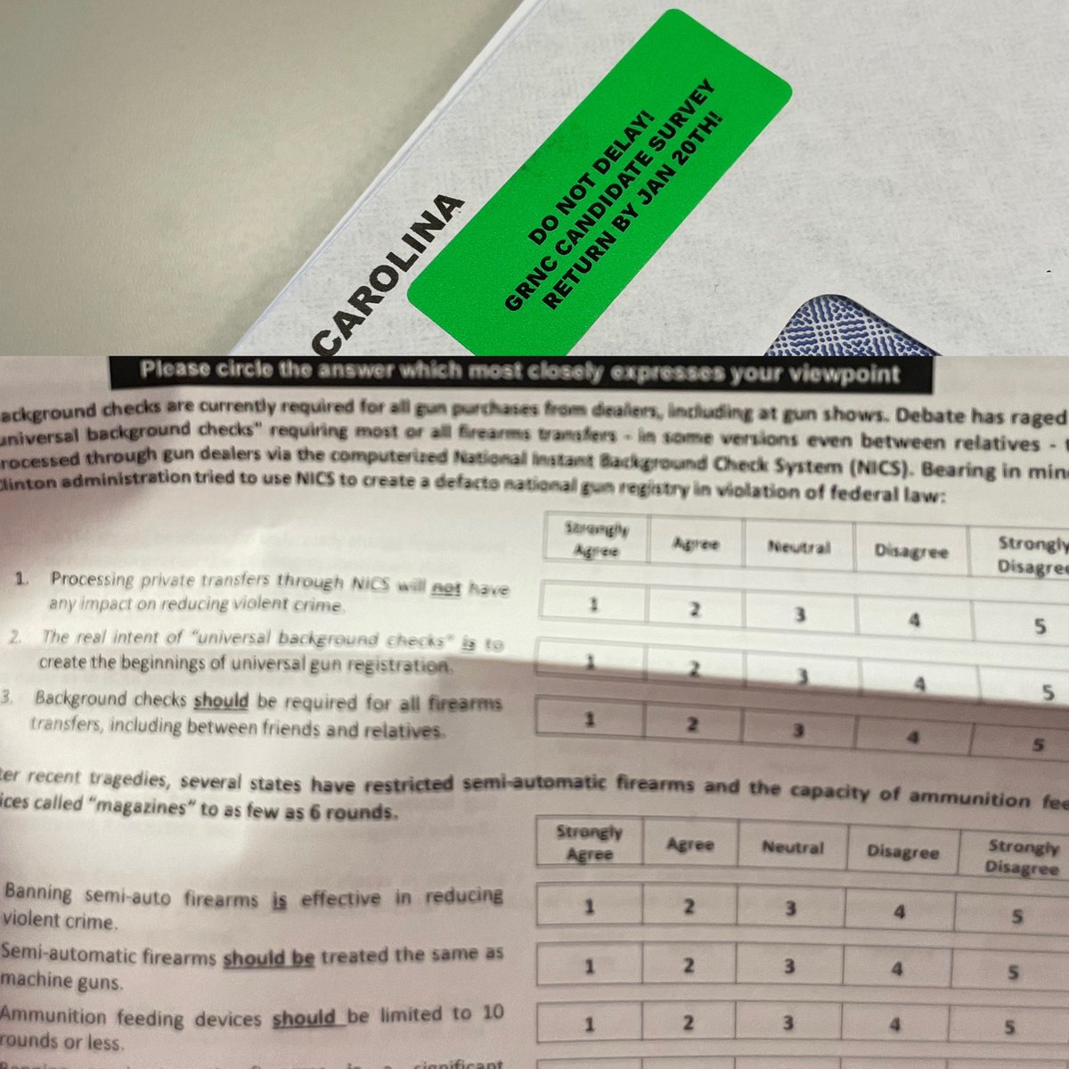 GrassRootsNC's tweet photo. Pro gun? Fill out the survey.
Anti gun? Fill. Out. The. Survey.
Don’t hide your light under a bushel. You will want to brag about your #GRNC Candidate Score.
FILL! OUT! THE! SURVEY! https://t.co/pIVmIJSs1F