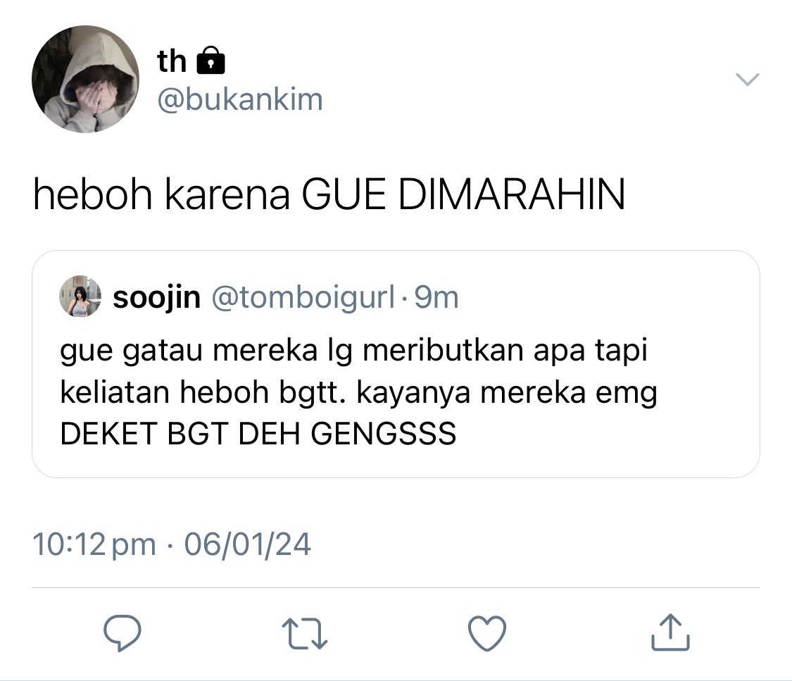 — deket banget katanya