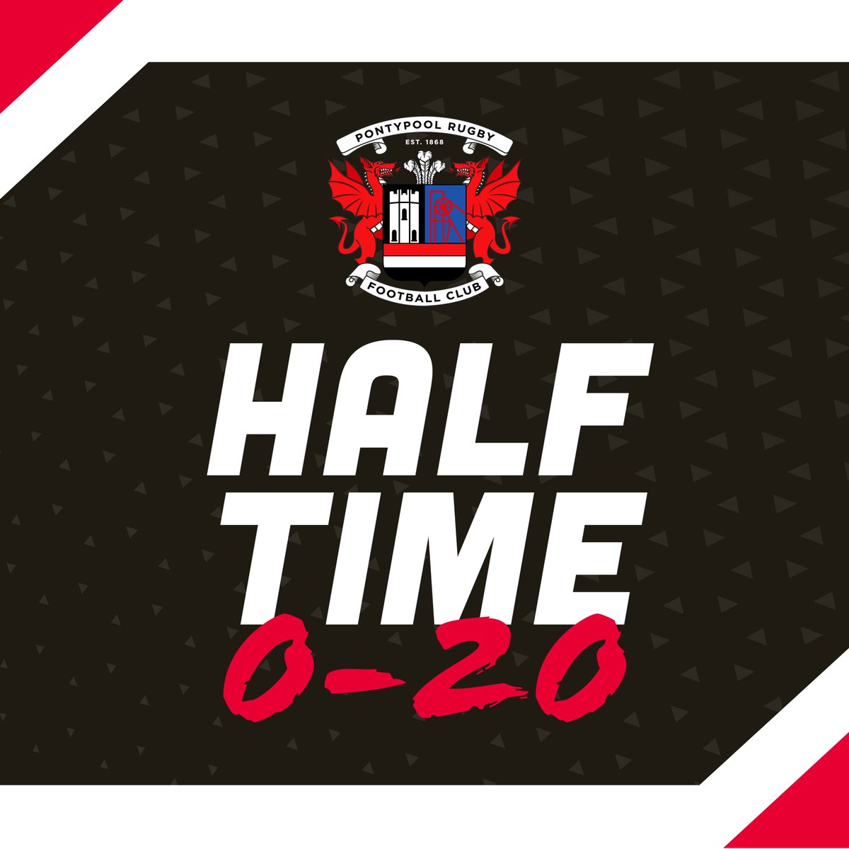 Aberavon hold the advantage at the break. Big performance needed in the second half.