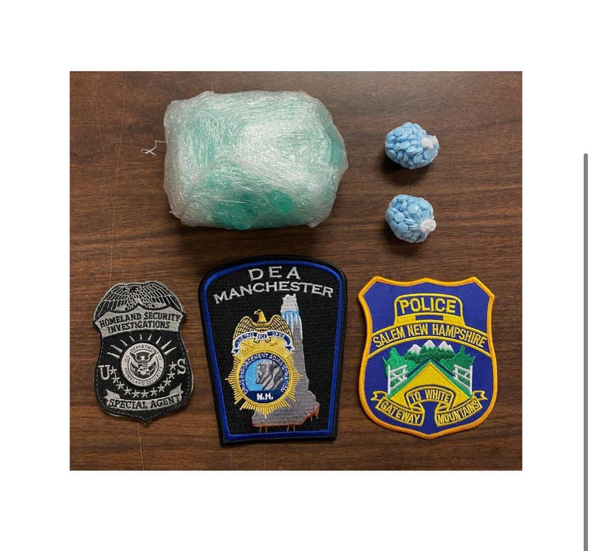 JoeSweeneyNH's tweet photo. Massachusetts Based Criminals CONTINUE to bring deadly drugs to our communities in New Hampshire.

5 grams of pressed Fentanyl is 2500 lethal doses. That’s nearly 10% of Salem. 

Thank you to the Salem Police for swiftly getting this criminal off our streets. https://t.co/5BwOEYXuoo