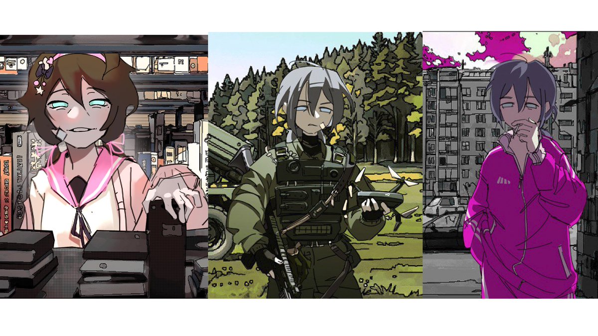 The main character in different chapters. Which image do you like best?
Add MEAT-GRINDER to your steam wishlist!

#games2024 #visualnovels #indiegames
