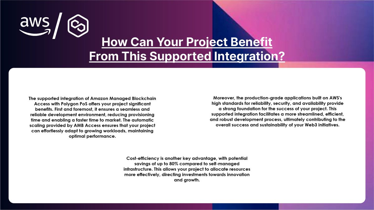 DhatHomeBoy's tweet image. 5/ PROJECTS ALREADY BUILDING 

Inspiration alert! 🚀 Several projects, from wallet-as-a-service to indie game developers, are already building with AMB Access Polygon. How can ur project benefit from this supported integration? [see picture] #ProjectInspiration #Web3Development