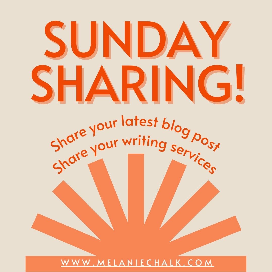 It's Sunday and time to share a link to your latest blog post or details of your writing services. Go ahead and promote your business! 😊
#sundaysharing #sundayvibes #blogpost #writersoftwitter #promote #bloggers #Writers #bloggerscommunity #writerscommunity #Sunday #writerslife