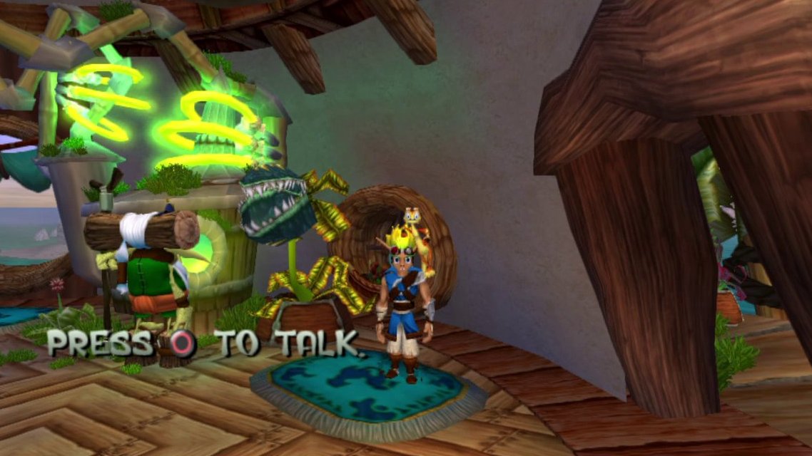 Did you know the #CrashBandicoot-Plant in Crash 1, 2 & CTR is an 'Easter Egg' in #JakandDaxter: the Precursor Legacy? If you visit Samos' hut, you can see the plant shares the same design/animation just like in the original Crash-games, as both series are created by @Naughty_Dog.