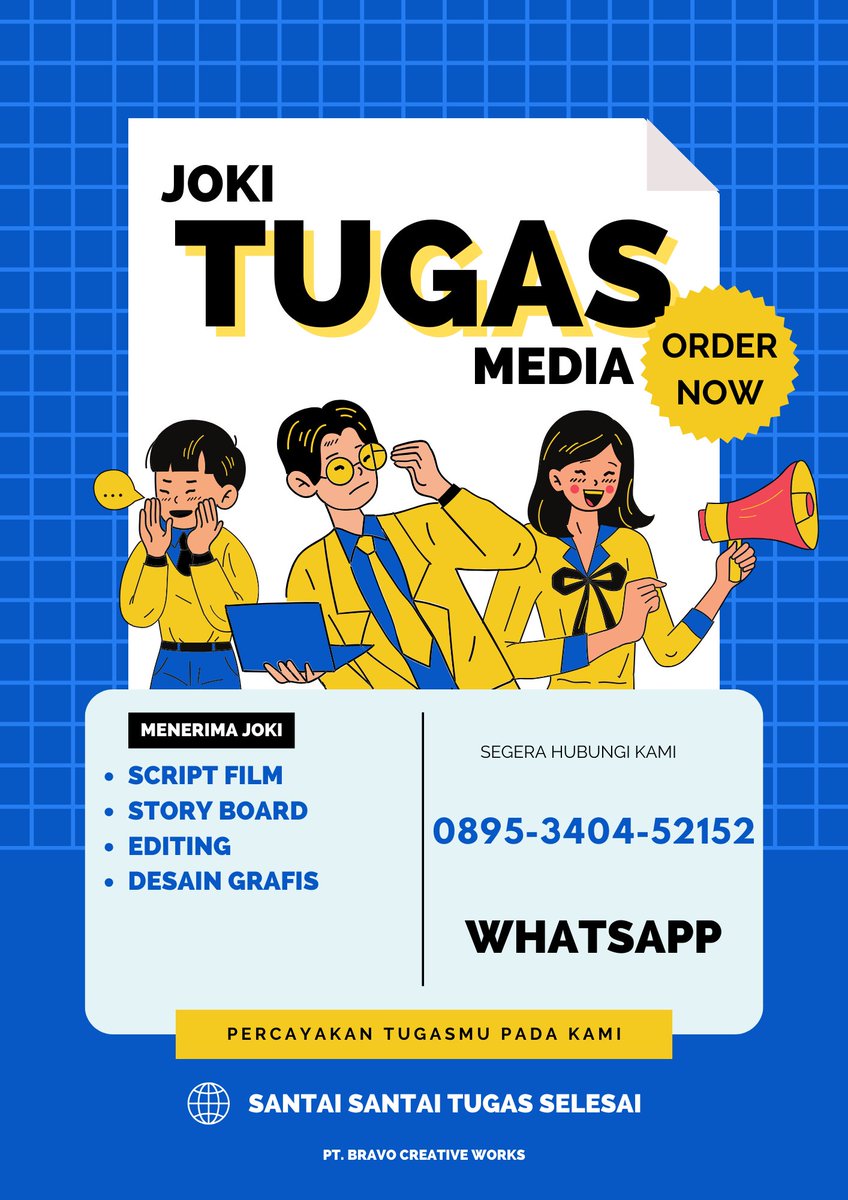 adeeeeett's tweet photo. PT. BRAVO CREATIVE WORKS HADIR UNTUK MEMBANTU TUGAS TUGASMU
Contact :
https://t.co/ox9ZW8pRut https://t.co/0ZIPHQOy9e