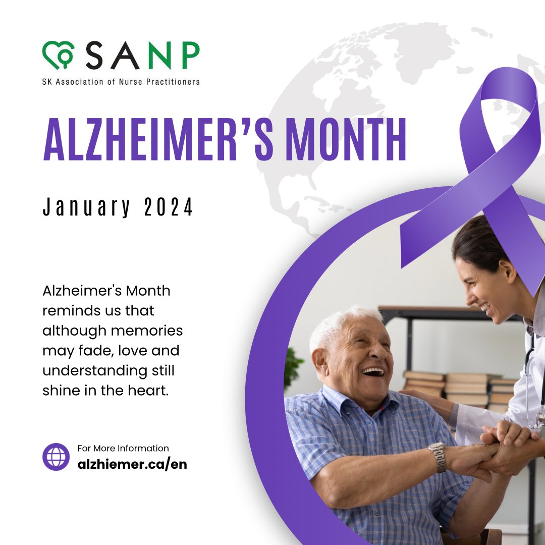 January is Alzheimer’s Month 💜 @AlzCanada has some great resources for patients and providers on dementia and AD.