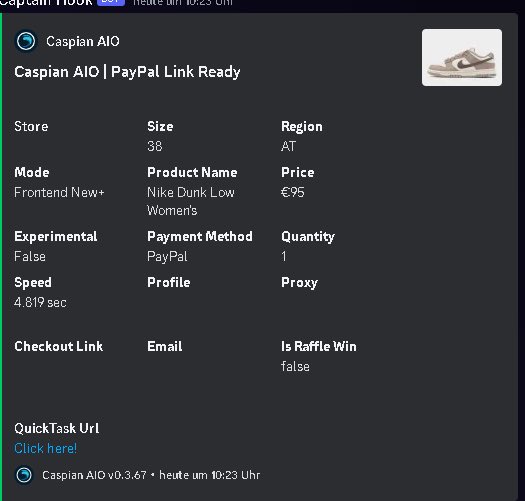 Fabio (@fabio_upg_) on Twitter photo First week of the year 🎉
Cg: <a href="/Nootify/">Nootify</a>
Bots: <a href="/CaspianAIO/">Caspian AIO</a> <a href="/Cybersole/">Cybersole</a> <a href="/panaiobot/">PanAIO</a>
Proxies :<a href="/BoilingProxies/">Boiling Proxies</a>
Running Aco for <a href="/EssentialAc0/">Essential Ac0</a> First week of the year 🎉
Cg: <a href="/Nootify/">Nootify</a>
Bots: <a href="/CaspianAIO/">Caspian AIO</a> <a href="/Cybersole/">Cybersole</a> <a href="/panaiobot/">PanAIO</a>
Proxies :<a href="/BoilingProxies/">Boiling Proxies</a>
Running Aco for <a href="/EssentialAc0/">Essential Ac0</a>