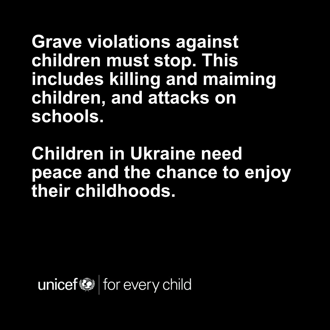 Yet another day of sorrow and fear as another wave of deadly attacks continue to impact children in Ukraine. According to reports, on Jan. 6: - 5 children killed in Donetsk region - 3 children injured in Dnipropetrovsk & Kherson regions - a school damaged in Kharkiv region