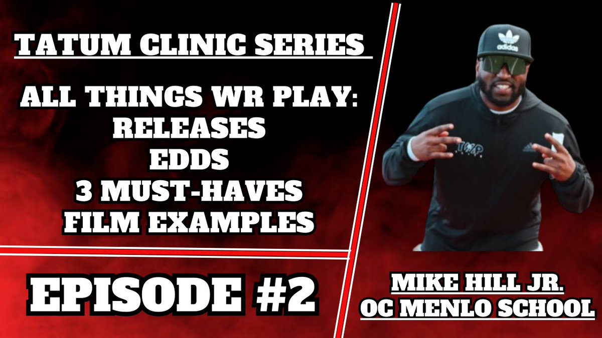 CoachTatum90's tweet photo. Coaches! If you want to learn more about Wide Receiver play then make sure to check out our WR clinic with @CoachMikeHillSF 

Tatum Clinic Series Episode #2 |Mike Hill Jr.| Wide Receiver 101
https://t.co/boxt3Lc5yh https://t.co/jLu3xpXL0i