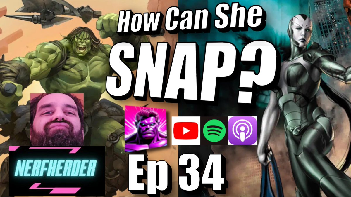 TheKiD_SNAP's tweet photo. 🔥POD OUT Ep 34! On ALL platforms!🔥

@NerfherderMS Joins us!!!

GIVEAWAY TIME! 1x Bubblegum Pop BUNDLE! Winner next week!

✅Like/Follow/RT
✅Sub to our YT
✅Follow: @NoBigDeal_SNAP, @NerfherderMS
✅Listen/rate our POD (if you can)!

THANKS ALL!

@snapjudgecast @MarvelSnapDecks https://t.co/bAb1obZ0QQ