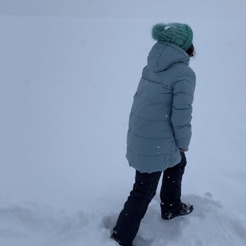 отыскал среди снегов.