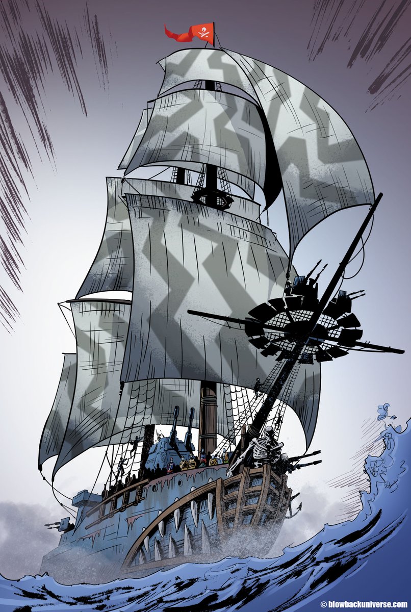JimHereth's tweet photo. 3 years ago, #GraphicNovel BLOWBACK was released. It's since received great coverage, great reviews, and won Fan Favorite Villain at the 2022 @ringoawards.  

For a high octane thrill ride, click over and check it out!

https://t.co/r0tqtVfQA6

#comics #scifi #timetravel #pirates https://t.co/4UhIQJO3zp