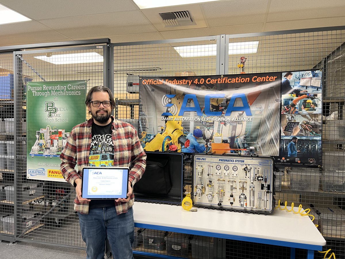 BPHS Advanced Robotics & Mechatronics (@bphs_arm) on Twitter photo Another successful <a href="/SACAcerts/">SACAcertifications</a> Instructor Certification Workshop at <a href="/BuenaParkHS/">Buena Park High</a> with <a href="/KleinEdSystems/">Klein Educational</a> last week. Instructors were certified in #industry40 Basic and Advanced Operations, #electrical systems, and #pneumatic systems. Helping the manufacturing workforce in #California Another successful <a href="/SACAcerts/">SACAcertifications</a> Instructor Certification Workshop at <a href="/BuenaParkHS/">Buena Park High</a> with <a href="/KleinEdSystems/">Klein Educational</a> last week. Instructors were certified in #industry40 Basic and Advanced Operations, #electrical systems, and #pneumatic systems. Helping the manufacturing workforce in #California