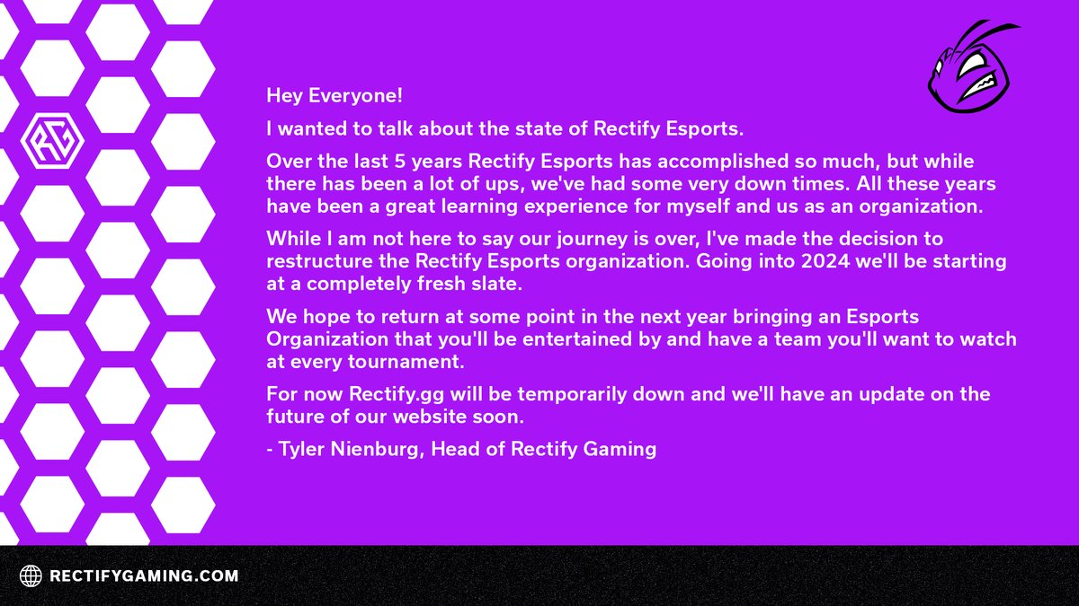 Rectify Esports tweet media
