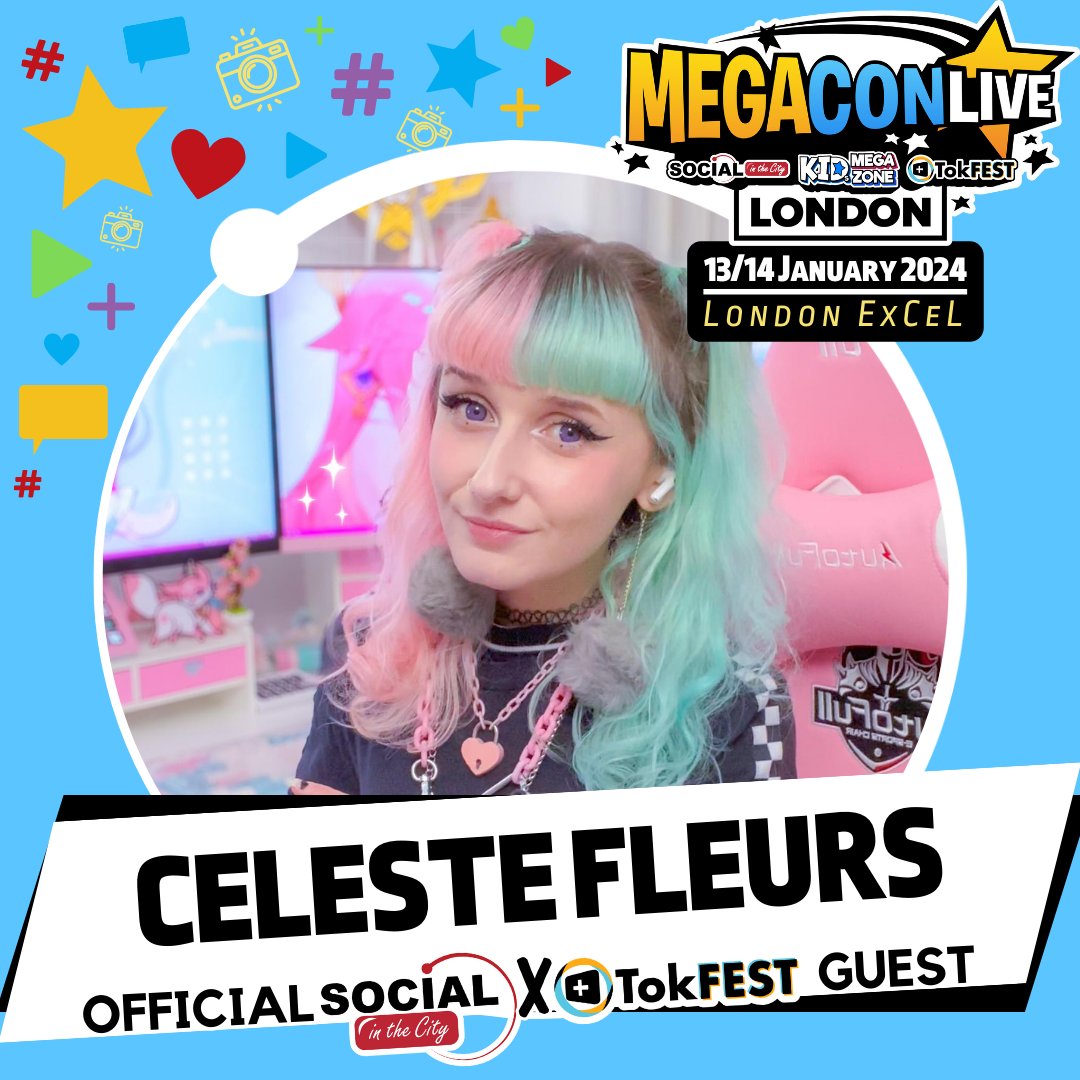 ONLY ONE WEEK to go, we’re excited to announce more creators joining us at Megacon LIVE London NEXT WEEK! @RolyWestYT, @ADHD_love_ , @xxLuxeria , & @celestefleurs are joining us for a range of panels! 🗓️ 13/14 Jan 2024 @ ExCeL London 🎟️ Discover more at our website!