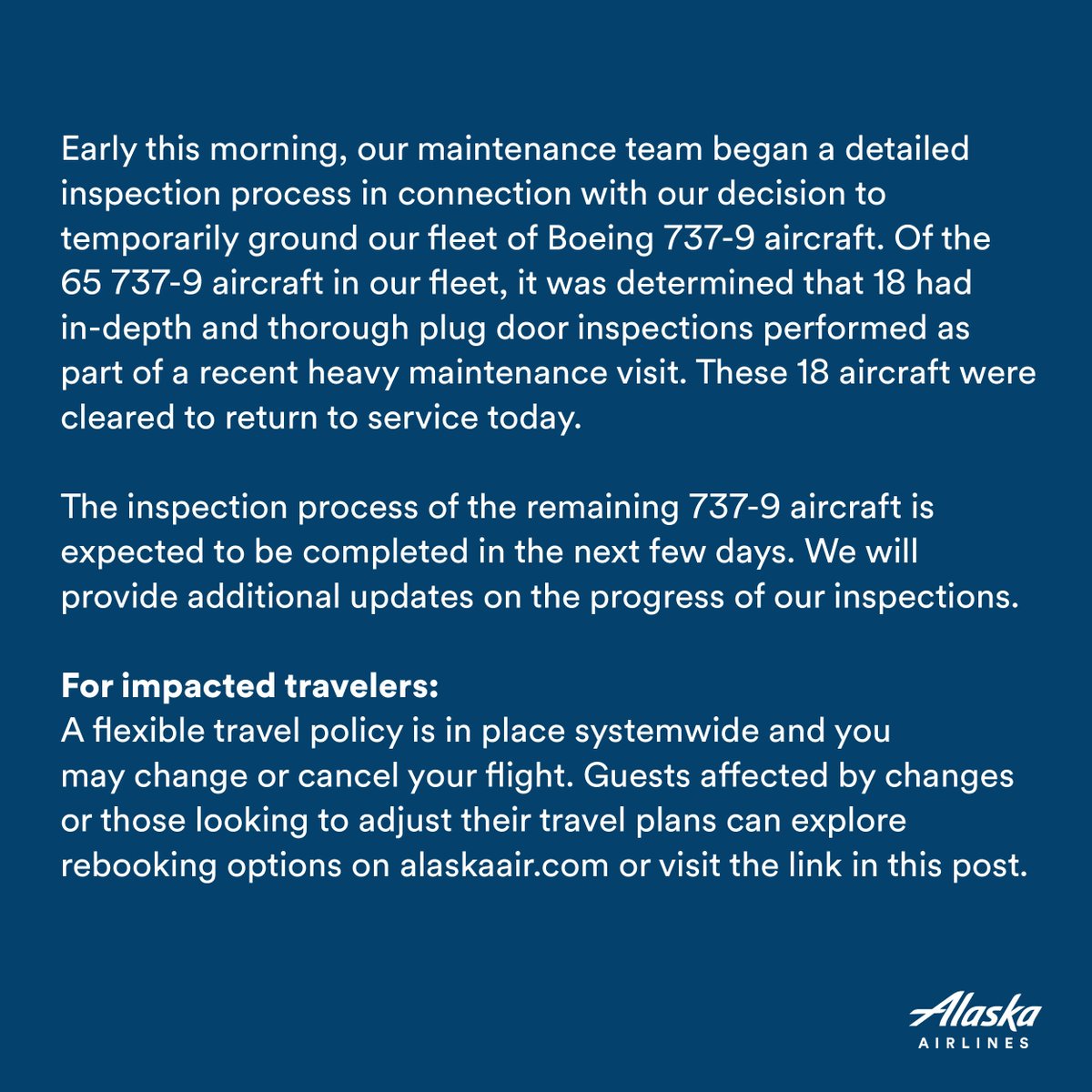 Alaska Airlines tweet media