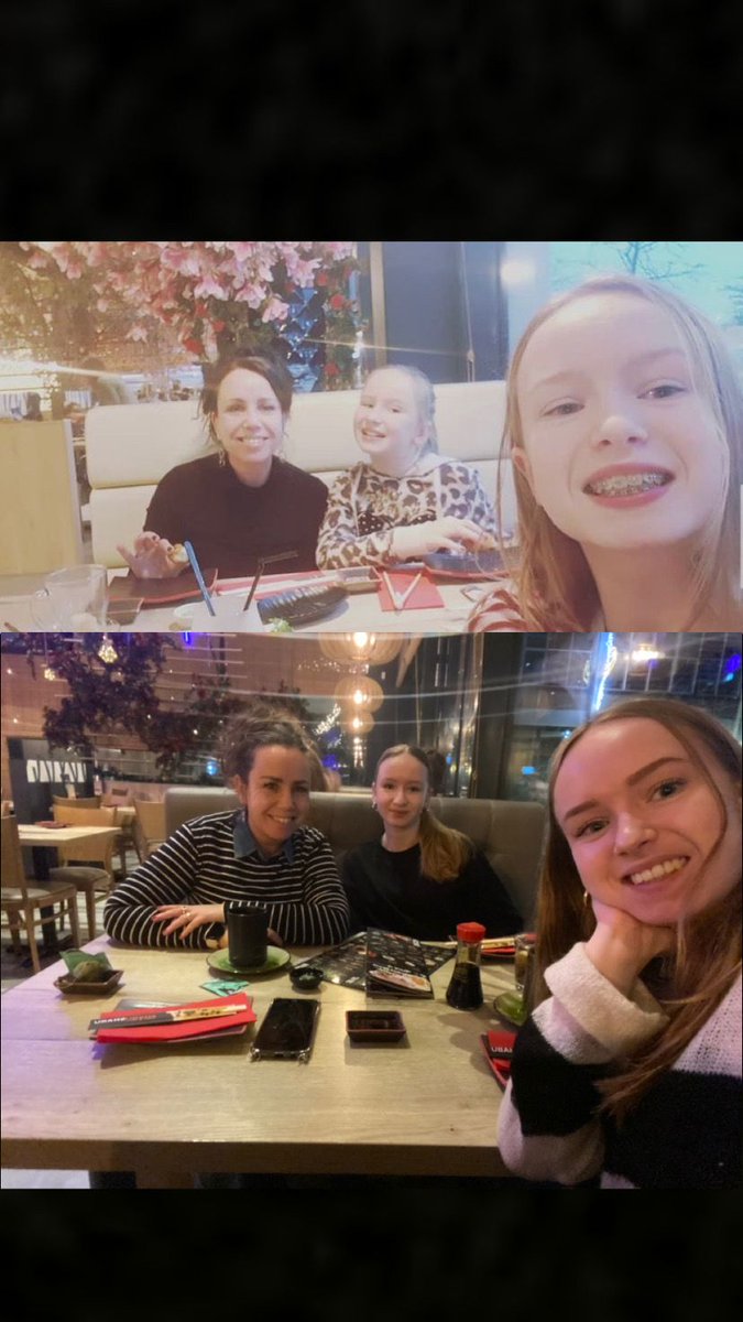 PuurSamira's tweet photo. Zelfde plek, zelfde dochters, zes jaar later #sushi https://t.co/aS9v2QgvPx