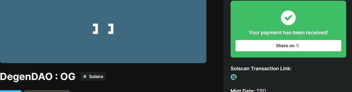 Managed to snag <a href="/cryptoundeads/">.</a>  pre-sale with <a href="/TheDegenDAO/">DegenDAO</a> 

S/o <a href="/CutestAlien_SOL/">Cutest Alien</a> and @solflare_wallet  

A highly slept-on community.