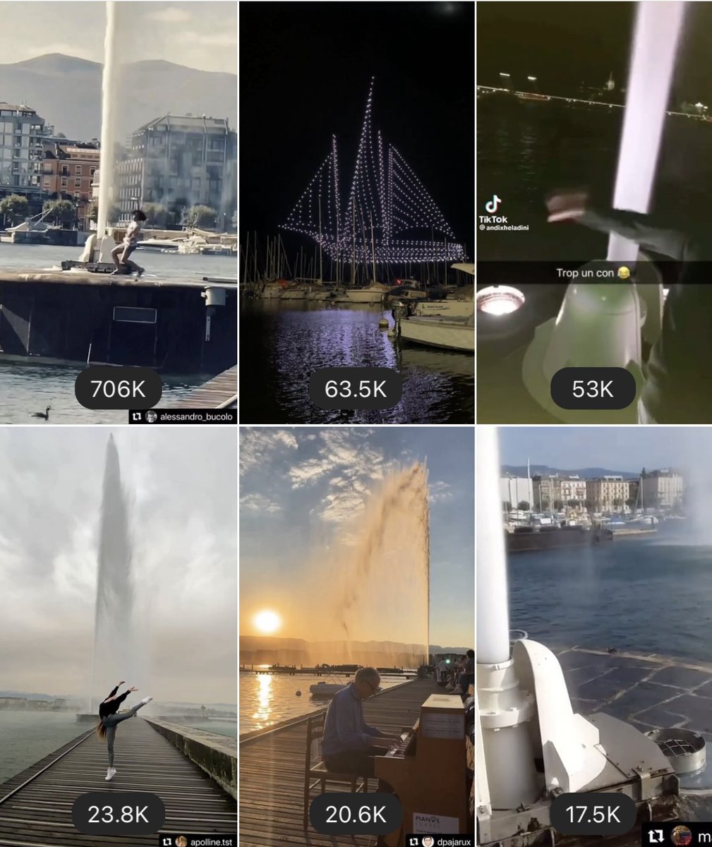 LeJetdeau's tweet photo. Merci aux plus de 14.000 abonnés et les 250 Instagrammers qui ont contribué un cliché au compte du Jet d'eau sur Instagram en 2023.

Les photos et videos ont reçu plus de 60,000 likes et commentaires. 🙏 #⛲️ 🇨🇭

Un best off des photos, vidéos et stories du Jet d'eau en 2023. https://t.co/XUyAyrjNjf